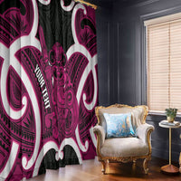 Mawhero Aotearoa Atua Tumatauenga Personalised Window Curtain Maori God Of War Tiki With Taiaha LT14 - Polynesian Pride