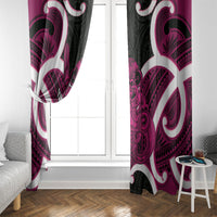 Mawhero Aotearoa Atua Tumatauenga Personalised Window Curtain Maori God Of War Tiki With Taiaha LT14 - Polynesian Pride