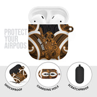 Karaka Aotearoa Atua Tumatauenga Personalised AirPods Case Maori God Of War Tiki With Taiaha LT14 - Polynesian Pride