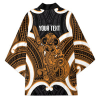 Karaka Aotearoa Atua Tumatauenga Personalised Kimono Maori God Of War Tiki With Taiaha LT14 - Polynesian Pride