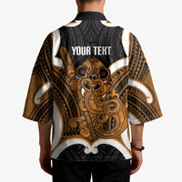 Karaka Aotearoa Atua Tumatauenga Personalised Kimono Maori God Of War Tiki With Taiaha LT14 - Polynesian Pride