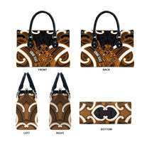 Karaka Aotearoa Atua Tumatauenga Personalised Leather Bag Maori God Of War Tiki With Taiaha LT14 - Polynesian Pride