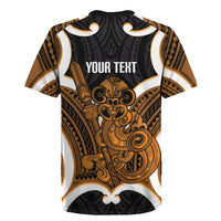 Karaka Aotearoa Atua Tumatauenga Personalised Rugby Jersey Maori God Of War Tiki With Taiaha LT14 - Polynesian Pride