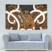 Karaka Aotearoa Atua Tumatauenga Personalised Tapestry Maori God Of War Tiki With Taiaha LT14 - Polynesian Pride