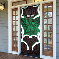 Kakariki Aotearoa Atua Tumatauenga Personalised Door Cover Maori God Of War Tiki With Taiaha LT14 - Polynesian Pride
