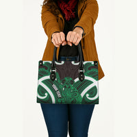 Kakariki Aotearoa Atua Tumatauenga Personalised Leather Bag Maori God Of War Tiki With Taiaha LT14 - Polynesian Pride