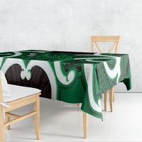 Kakariki Aotearoa Atua Tumatauenga Personalised Tablecloth Maori God Of War Tiki With Taiaha LT14 - Polynesian Pride