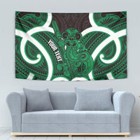 Kakariki Aotearoa Atua Tumatauenga Personalised Tapestry Maori God Of War Tiki With Taiaha LT14 - Polynesian Pride