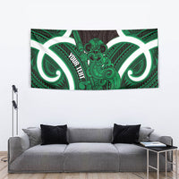 Kakariki Aotearoa Atua Tumatauenga Personalised Tapestry Maori God Of War Tiki With Taiaha LT14 - Polynesian Pride