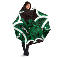 Kakariki Aotearoa Atua Tumatauenga Personalised Umbrella Maori God Of War Tiki With Taiaha LT14 - Polynesian Pride
