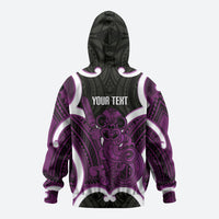 Waiporoporo Aotearoa Atua Tumatauenga Personalised Hoodie Maori God Of War Tiki With Taiaha LT14 - Polynesian Pride