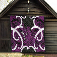 Waiporoporo Aotearoa Atua Tumatauenga Personalised Quilt Maori God Of War Tiki With Taiaha LT14 - Polynesian Pride