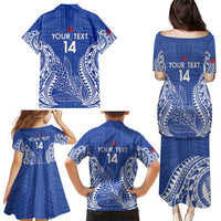 Custom Manu Samoa Rugby 2024 Family Matching Puletasi and Hawaiian Shirt Go Champions Samoan Tattoo