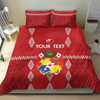 Custom Tonga Rugby 2024 Bedding Set Go Champions Ikale Tahi Ngatu Pattern LT14 - Polynesian Pride