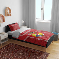 Custom Tonga Rugby 2024 Bedding Set Go Champions Ikale Tahi Ngatu Pattern LT14 - Polynesian Pride