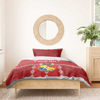 Custom Tonga Rugby 2024 Bedding Set Go Champions Ikale Tahi Ngatu Pattern LT14 - Polynesian Pride