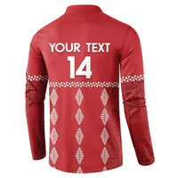 Custom Tonga Rugby 2024 Button Sweatshirt Go Champions Ikale Tahi Ngatu Pattern LT14 - Polynesian Pride