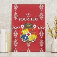 Custom Tonga Rugby 2024 Canvas Wall Art Go Champions Ikale Tahi Ngatu Pattern LT14 Without Frame Red - Polynesian Pride