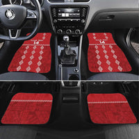 Custom Tonga Rugby 2024 Car Mats Go Champions Ikale Tahi Ngatu Pattern LT14 Set 4pcs Red - Polynesian Pride