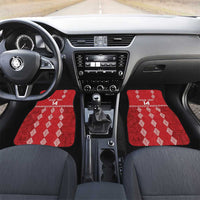 Custom Tonga Rugby 2024 Car Mats Go Champions Ikale Tahi Ngatu Pattern LT14 Set 2pcs - Front Red - Polynesian Pride