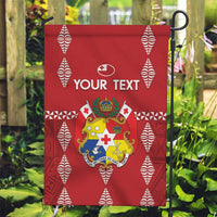 Custom Tonga Rugby 2024 Garden Flag Go Champions Ikale Tahi Ngatu Pattern LT14 Garden Flag Red - Polynesian Pride