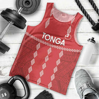 Custom Tonga Rugby 2024 Men Tank Top Go Champions Ikale Tahi Ngatu Pattern LT14 - Polynesian Pride