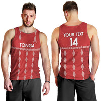 Custom Tonga Rugby 2024 Men Tank Top Go Champions Ikale Tahi Ngatu Pattern LT14 - Polynesian Pride