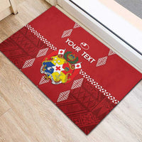 Custom Tonga Rugby 2024 Rubber Doormat Go Champions Ikale Tahi Ngatu Pattern LT14 - Polynesian Pride