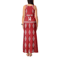 Custom Tonga Rugby 2024 Tank Maxi Dress Go Champions Ikale Tahi Ngatu Pattern LT14 - Polynesian Pride