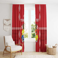 Custom Tonga Rugby 2024 Window Curtain Go Champions Ikale Tahi Ngatu Pattern LT14 - Polynesian Pride