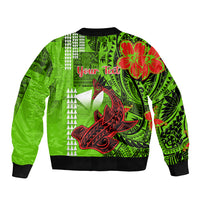 Personalised Hawaii Christmas Bomber Jacket Mele Kalikimaka Kakau Polynesian Shark Tattoo LT14 - Polynesian Pride