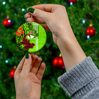 Personalised Hawaii Christmas Ceramic Ornament Mele Kalikimaka Kakau Polynesian Shark Tattoo LT14 - Polynesian Pride