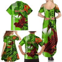 Personalised Hawaii Christmas Family Matching Summer Maxi Dress and Hawaiian Shirt Mele Kalikimaka Kakau Polynesian Shark Tattoo LT14 - Polynesian Pride