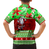 Personalised Hawaii Christmas Kid Hawaiian Shirt Mele Kalikimaka Hawaiian Santa Tropical Vibes LT14 - Polynesian Pride