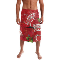 Personalized Mele Kalikimaka Hawaii Lavalava I'iwi Bird With Ohia Lehua - Red Color LT14 Red - Polynesian Pride
