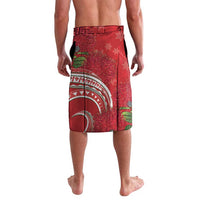 Personalized Mele Kalikimaka Hawaii Lavalava I'iwi Bird With Ohia Lehua - Red Color LT14 - Polynesian Pride