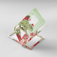 Pastel Green Hawaii Chameleon Christmas Canvas Wall Art Mele Kalikimaka Kakau - Watercolor LT14 With Frame Green - Polynesian Pride