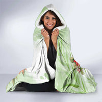 Pastel Green Hawaii Chameleon Christmas Hooded Blanket Mele Kalikimaka Kakau - Watercolor LT14 - Polynesian Pride