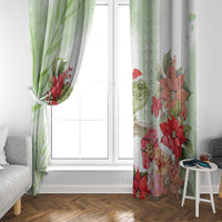 Pastel Green Hawaii Chameleon Christmas Window Curtain Mele Kalikimaka Kakau - Watercolor LT14 - Polynesian Pride
