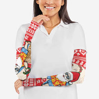 Hawaii Christmas Six Seven Arm Sleeves Mele Kalikimaka Funny Santa 67 Gen Alpha Slang - Polynesian Pride