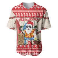 Hawaii Christmas Six Seven Baseball Jersey Mele Kalikimaka Funny Santa 67 Gen Alpha Slang LT14 Red - Polynesian Pride