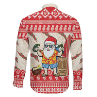Hawaii Christmas Six Seven Family Matching Long Sleeve Bodycon Dress and Hawaiian Shirt Mele Kalikimaka Funny Santa 67 Gen Alpha Slang - Polynesian Pride