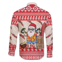 Hawaii Christmas Six Seven Family Matching Off Shoulder Maxi Dress and Hawaiian Shirt Mele Kalikimaka Funny Santa 67 Gen Alpha Slang - Polynesian Pride