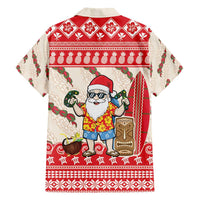 Hawaii Christmas Six Seven Family Matching Off Shoulder Short Dress and Hawaiian Shirt Mele Kalikimaka Funny Santa 67 Gen Alpha Slang - Polynesian Pride