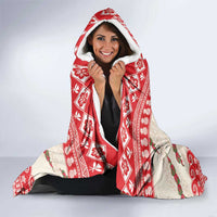 Hawaii Christmas Six Seven Hooded Blanket Mele Kalikimaka Funny Santa 67 Gen Alpha Slang - Polynesian Pride