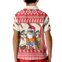 Hawaii Christmas Six Seven Kid Polo Shirt Mele Kalikimaka Funny Santa 67 Gen Alpha Slang - Polynesian Pride