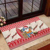 Hawaii Christmas Six Seven Rubber Doormat Mele Kalikimaka Funny Santa 67 Gen Alpha Slang - Polynesian Pride
