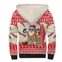 Hawaii Christmas Six Seven Sherpa Hoodie Mele Kalikimaka Funny Santa 67 Gen Alpha Slang - Polynesian Pride