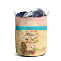 Aloha Hawaii Mele Kalikimaka Laundry Basket Beachy Funny Santa Hawaiian Lei LT14 - Polynesian Pride