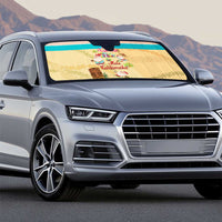 Aloha Hawaii Mele Kalikimaka Auto Sun Shade Beachy Funny Santa Hawaiian Lei - Polynesian Pride